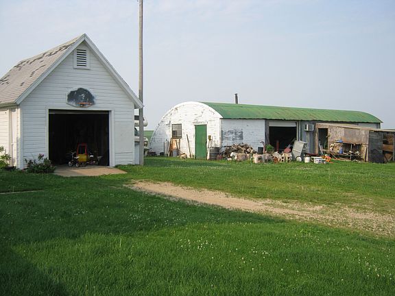 Front view of outbuildings