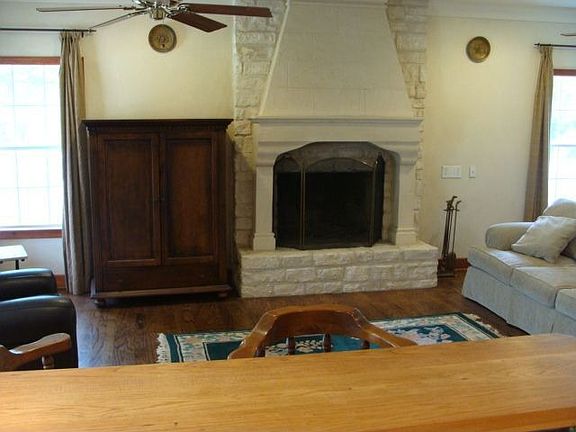 living room with fireplace