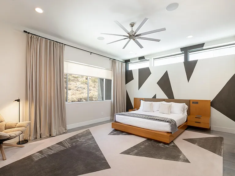 The Mountain Bedroom on the west side with king bed.