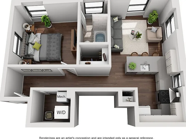 James - 1 Bed, 1 Bath, 653 sq. ft.