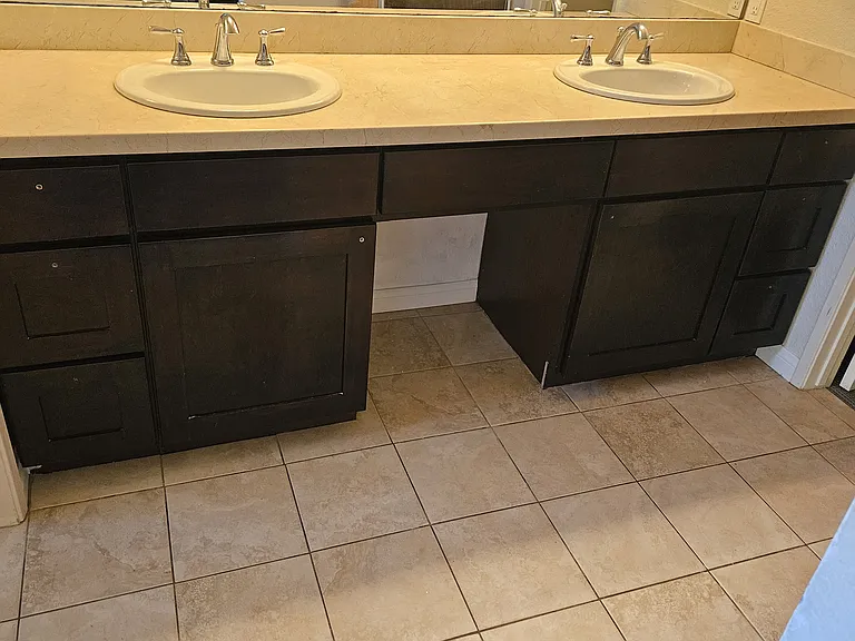Master Bath duel sinks adjacent to large closets