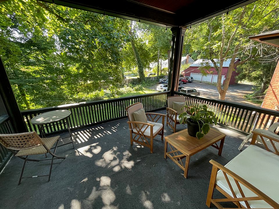 back porch facing east, over back yard