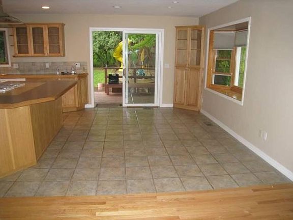 Kitchen view to backyard