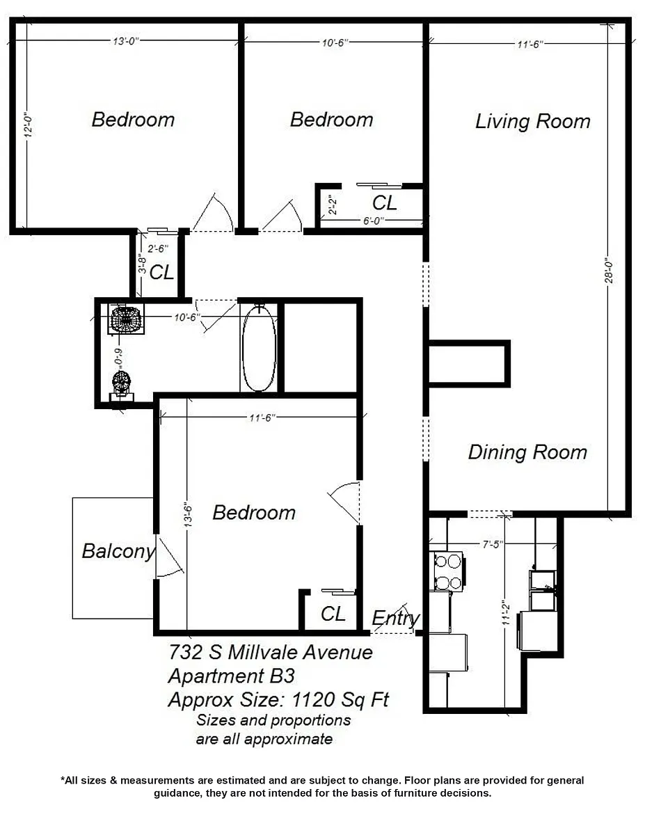 Floor plan 732 S Millvale Ave B3