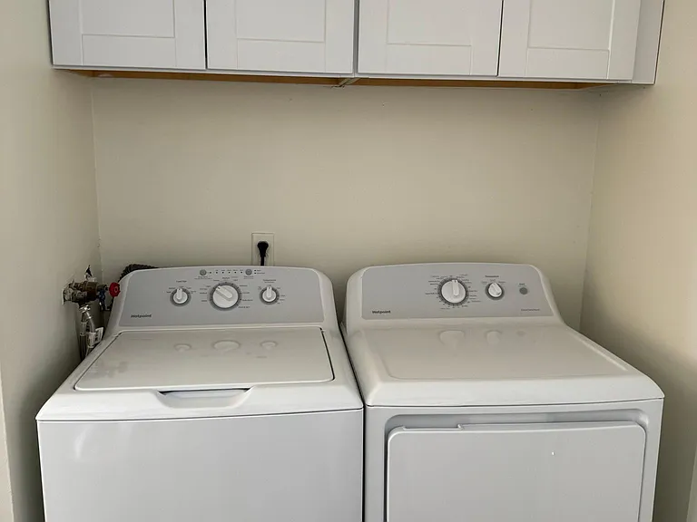 washer and dryer are in the unit
