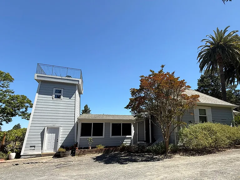 View of house and tower looking North