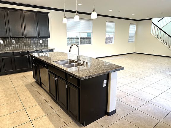 kitchen, dining room & living room