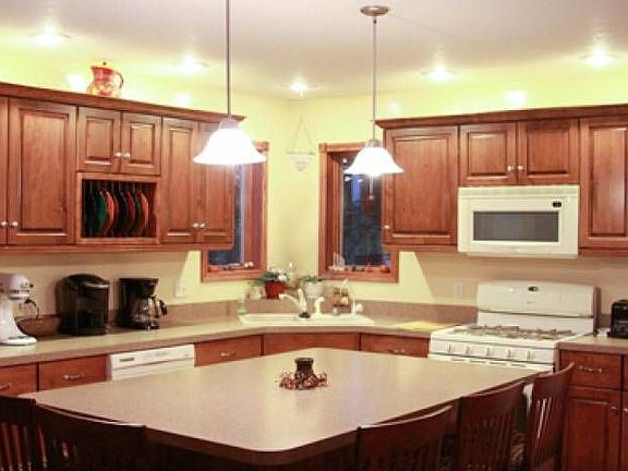 Open kitchen with island