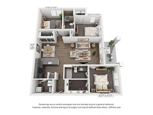 Floor plan Smith (3 Bed)