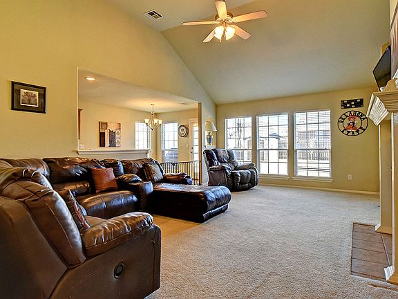 Relaxing Family room is open to Breakfast nook.
