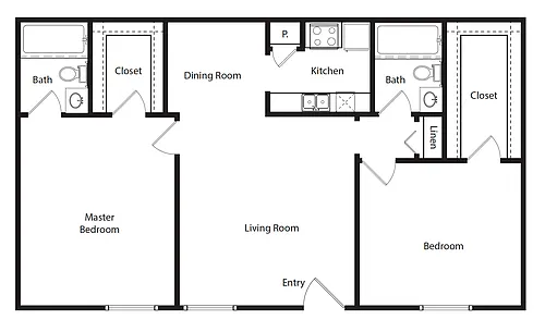 Floor plan Indian Paintbrush (B2)