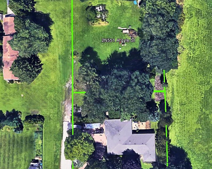 Lot is North of the house
