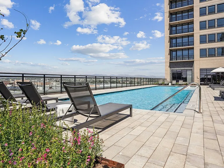 Take in sweeping skyline views while relaxing poolside at our resort-style rooftop oasis.