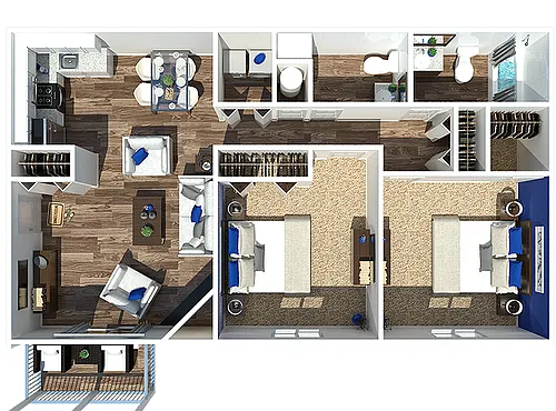 Floor plan 2 Bedroom