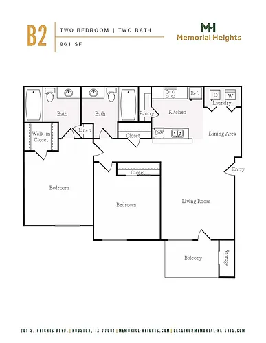 Floor plan Two bedroom B2