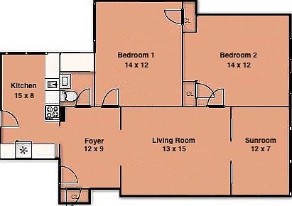 Floor layout. Approximate measurements