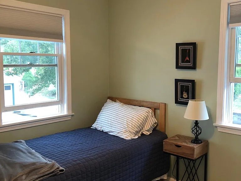 Bedroom with peek-a-boo lake views