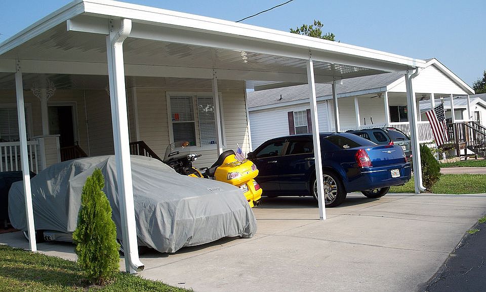 with new carport