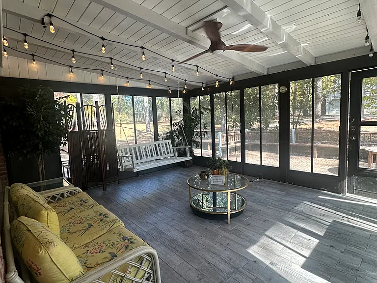 Patio vibes: soft lights, open skies, and a view that makes every evening magical.