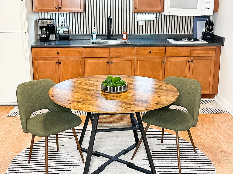 Full kitchen with dining space_ideal for daily meals and longer stays.