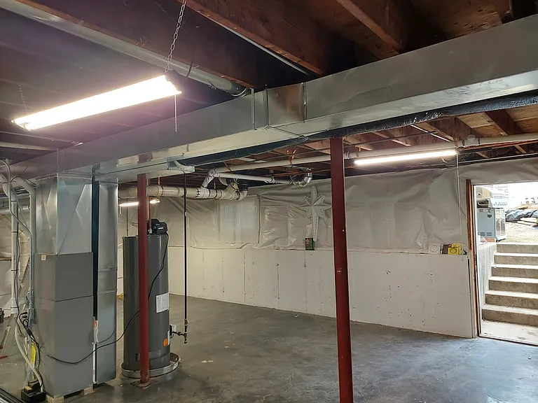 Basement from streetside wall.