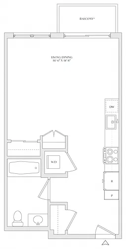 Floor plan Studio-S2c