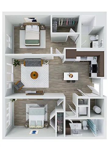 Floor plan Lombard: 2 Bedroom Apartment