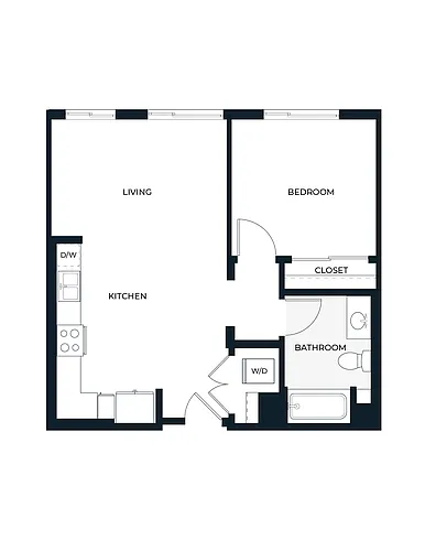 Floor plan One Bedroom A8