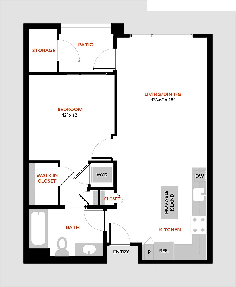 Floor plan Plan 1E