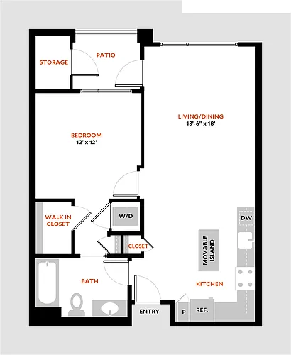 Floor plan Plan 1E