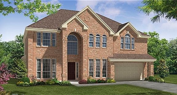 Artist rendering of the same floor plan and model with a different elevation