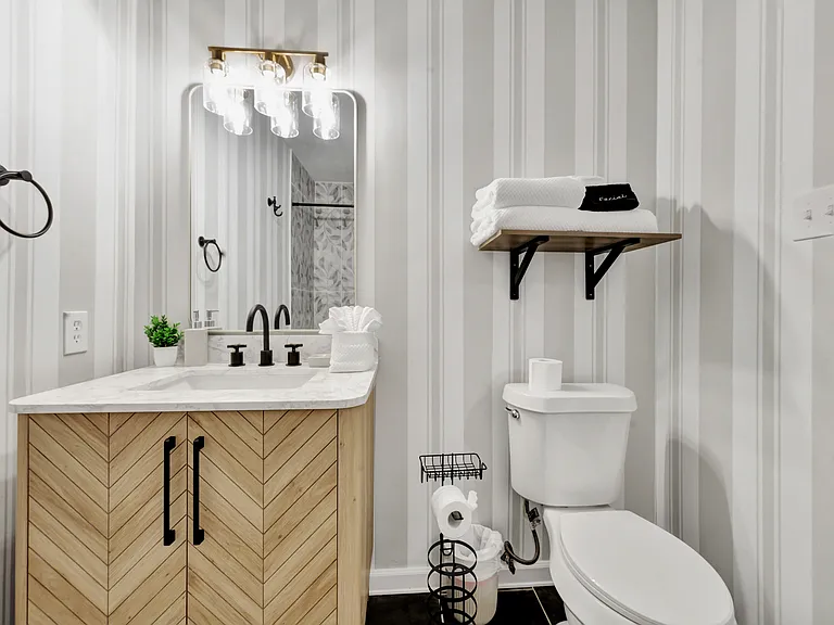 Hallway restroom