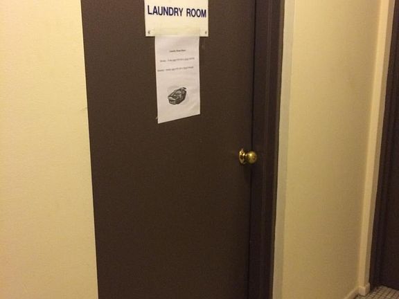 on-site laundry room