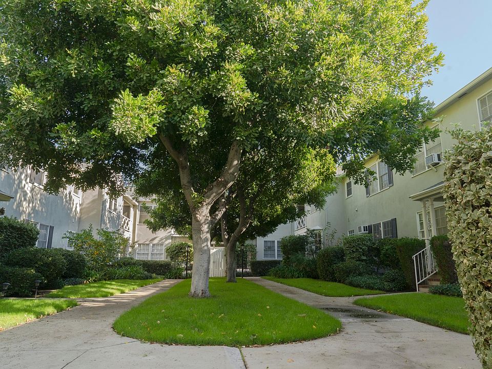View from the street, unit is set in the back lefthand side, first floor