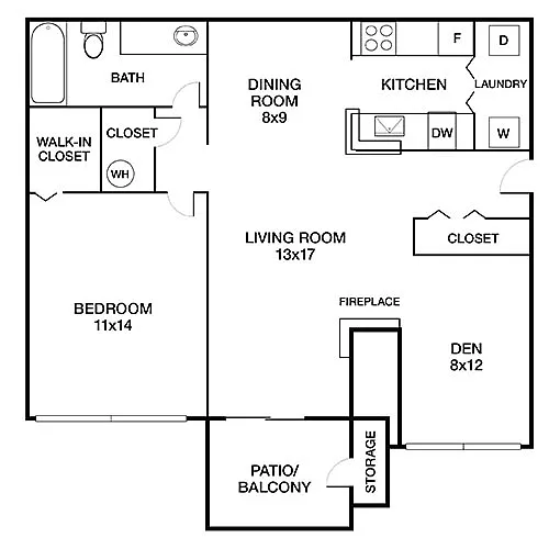 Floor plan Linden with Den