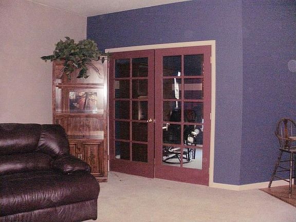 Study behind french doors