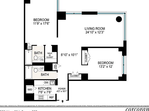 2nd image of 350 W 50th St APT 29F