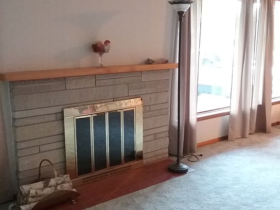 Gas fireplace in living room