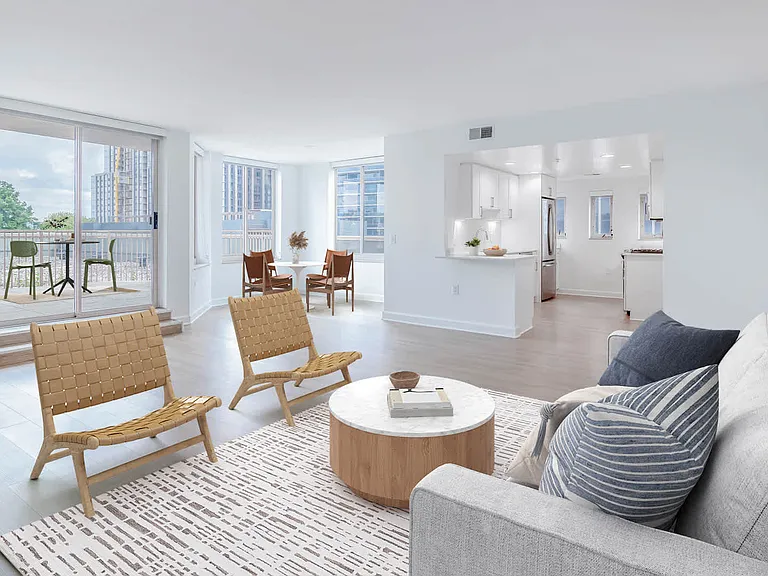 Living Room with Balcony and Hard Surface Flooring