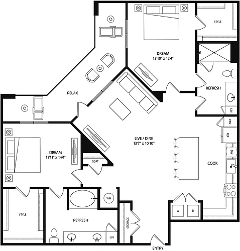 Floor plan B3