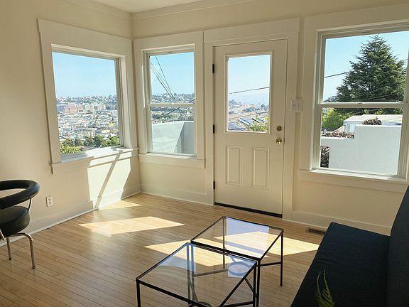 Living Room with Skyline and East Bay Views
