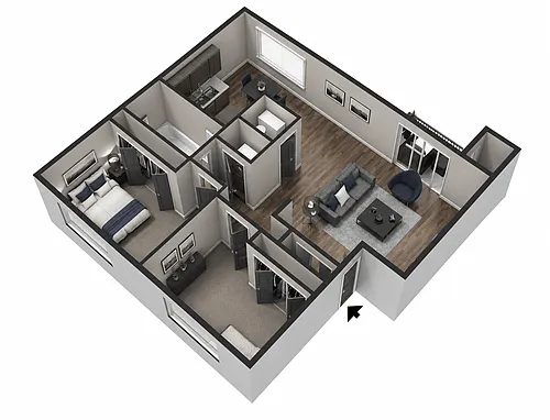 Floor plan Two Bedroom