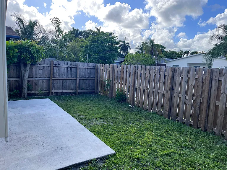 Private backyard