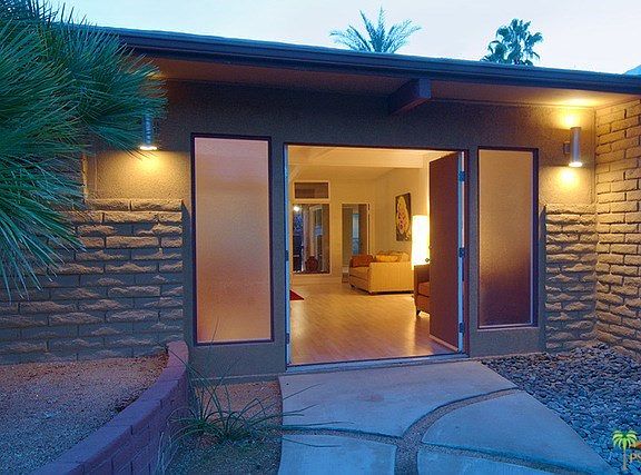Wide double-door entry