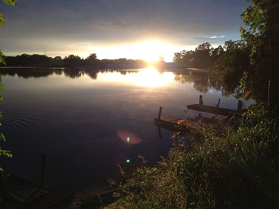 View of lake from sunroom