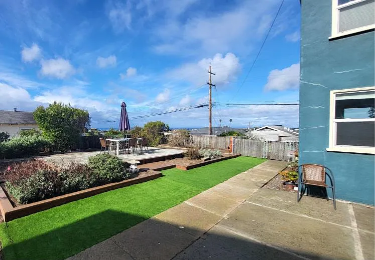 Back yard patio with view