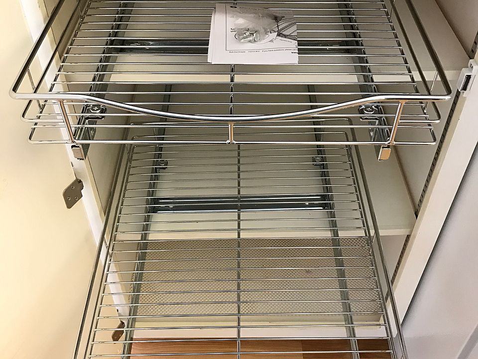Roll out racks in pantry