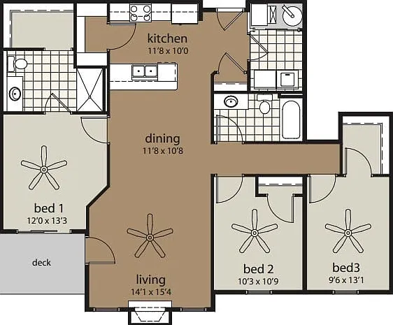 3Bdrm - 10415 Bldg - 1360 3Bdrm - 10415 Bldg - 1360