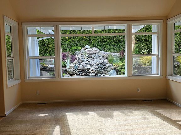 View of waterfall upon entry