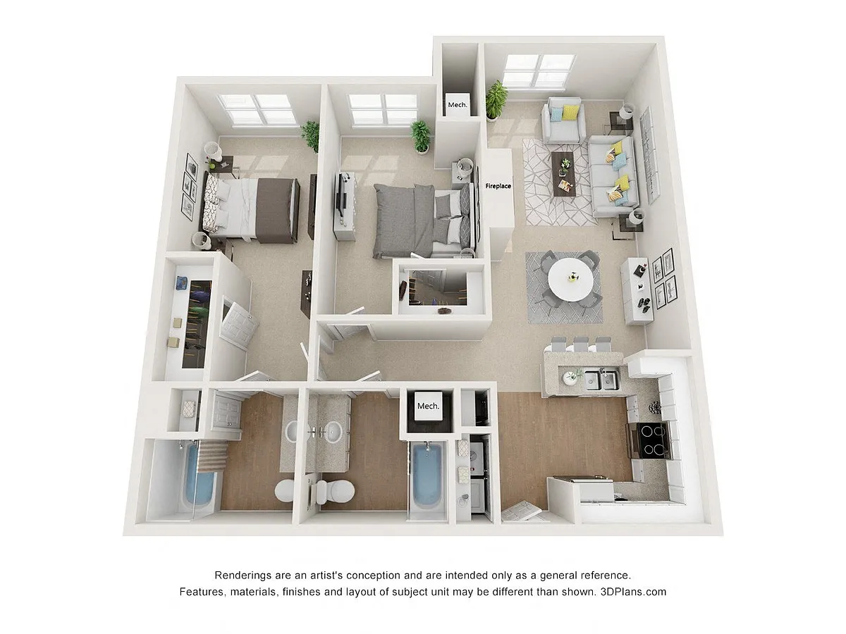 Floor plan Exeter 2B2B